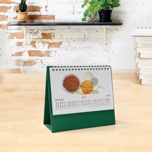 تقویم رومیزی افقی سبز