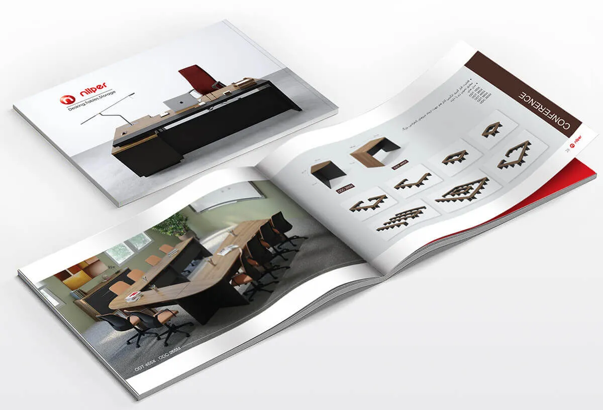 چاپ کاتالوگ A4 افقی صحافی چسب گرم