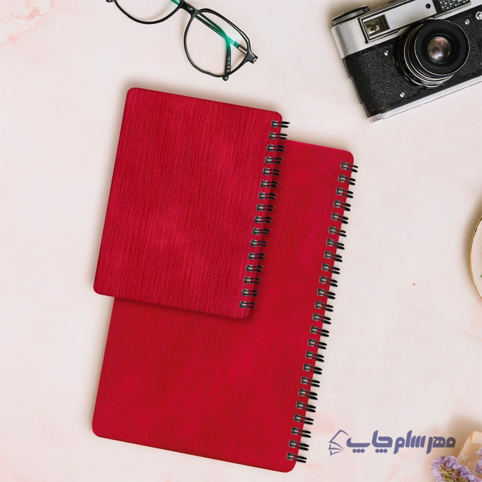 دفترچه یادداشت قرمز دفترچه یادداشت تبلیغاتی