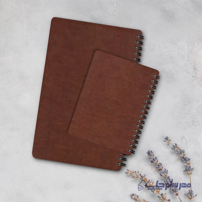 دفترچه یادداشت قهوه ای چاپ دفترچه یادداشت