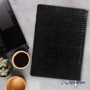 تصویر سررسید ۱۴۰۴ سایز وزیری رنگ مشکی طرح چرم کروکودیلی