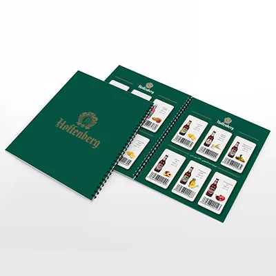 کاتالوگ آ۴ عمودی با صحافی فنر دوبل